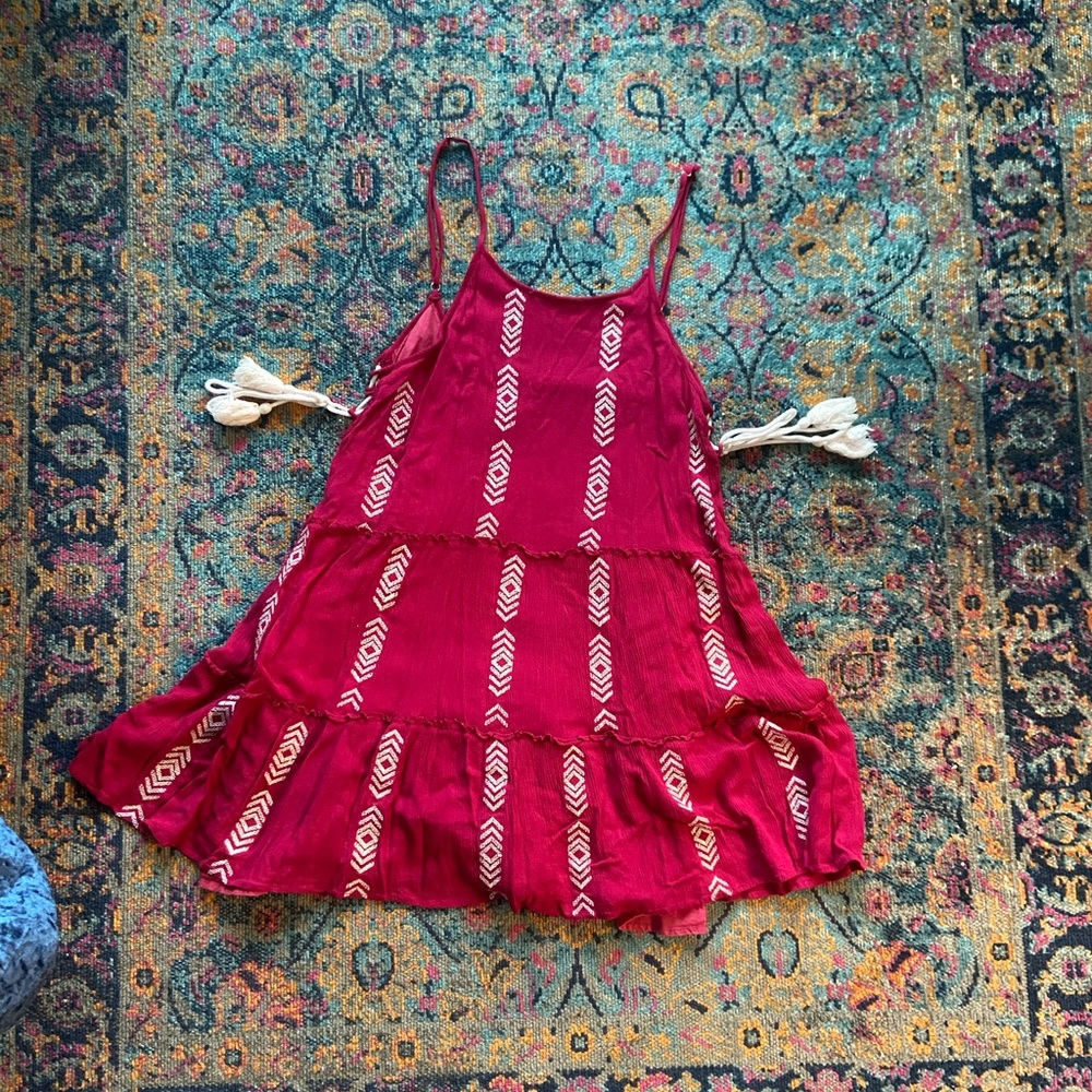 Pink boho summer dress
